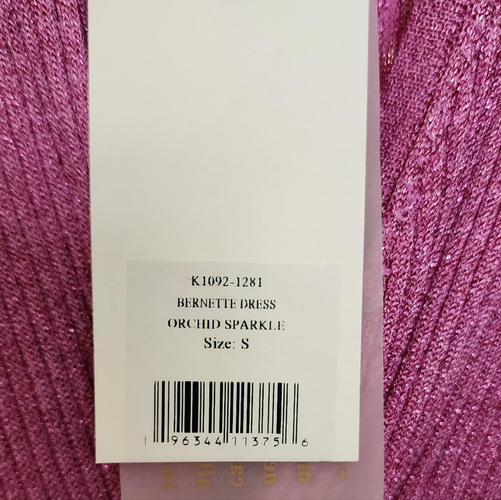 LoveShackFancy Bernette Orchid Sparkle Sexy Cutout Knit Dress - Picture 9 of 10